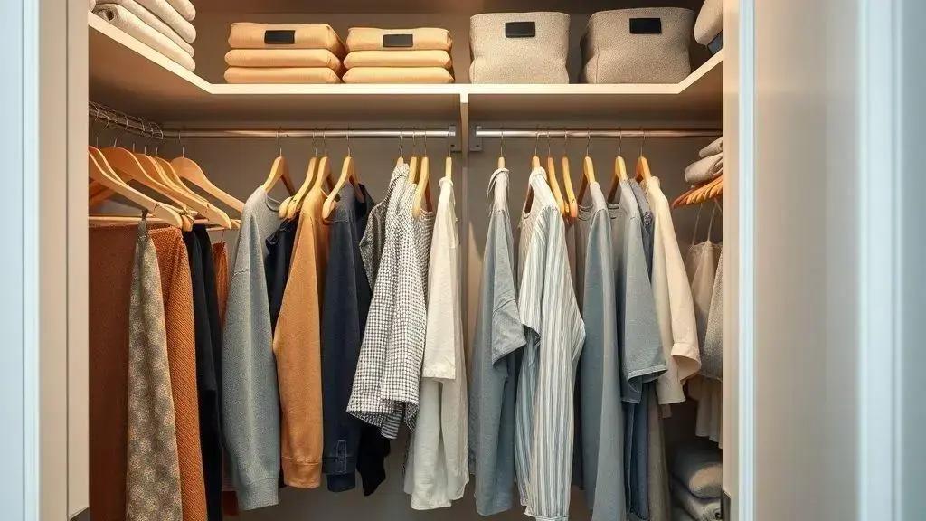 Organização de Closet Pequeno: 12 Truques Profissionais [Mais Espaço]